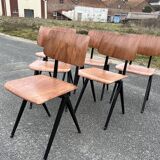 Set of 6 Galvanitas S16 chairs.