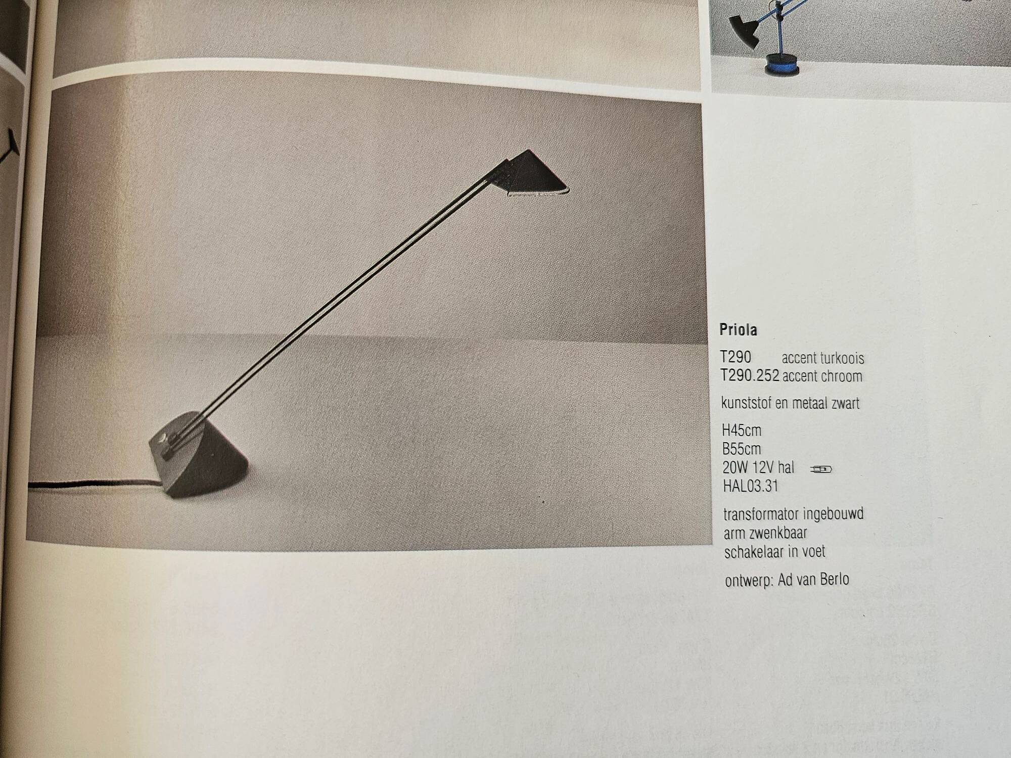 Lampe design hollandaise - Ad van Berlo - Intérieur - Lampe de table - Années 80