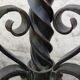 Wrought iron tripod floor lamp