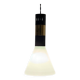 Hanging Light in Opaline Glass and Brass attributed to Stilnovo, 1950s