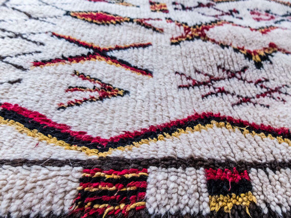 Rugs made wool authentic hand Azilal, 230 x 110