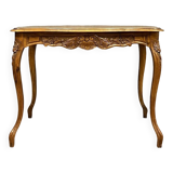 Louis XV style curved desk in blond walnut circa 1880