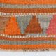 Brunt Orange Turkish Vintage Runner Rug, 85x388Cm