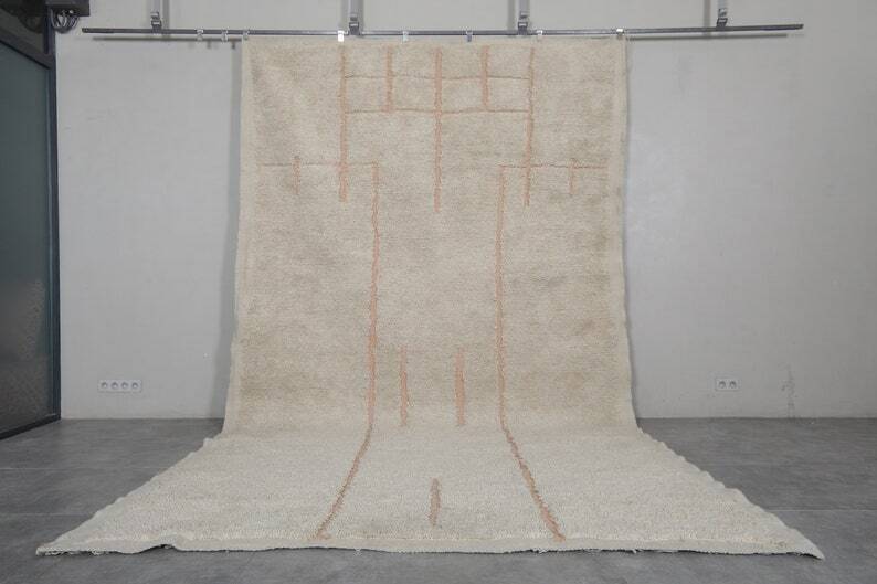 Moroccan ivory rug - Plain cream rug 150/250cm