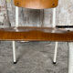 Chaise ecolier ancienne colmon tube metal blanc + bois vintage