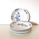 set of 7 Creil and Montereau flat plates,