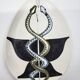 Cup Vide Poche Roger Capron Serpents decor ceramic France 1950