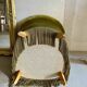 Fauteuil crapaud velours kaki