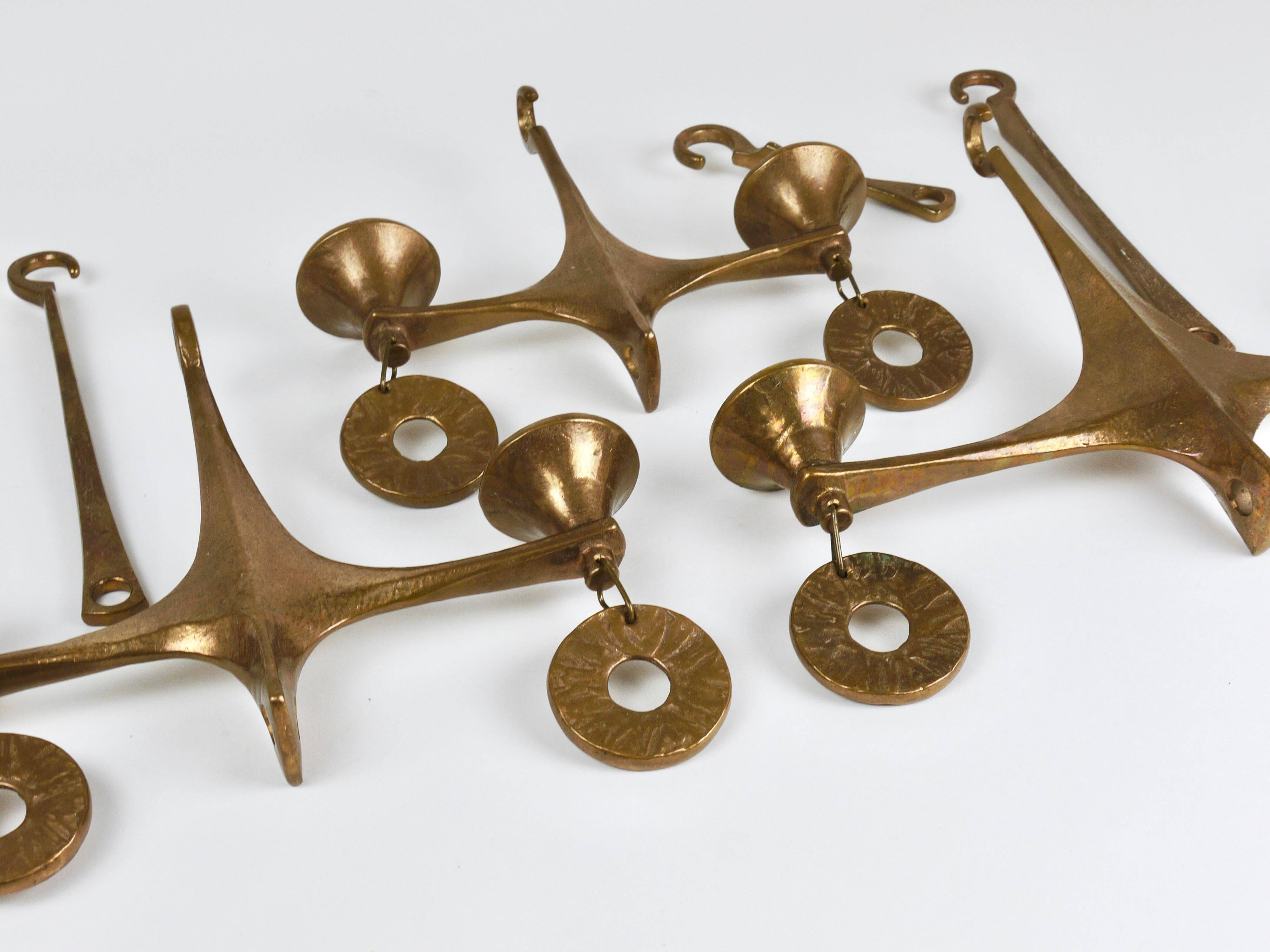 Grand Chandelier Suspended Candelabrum Brutalist Michael Harjes, 1970s