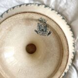 "Fushia" iron earthenware compote dish from Gien circa 1900