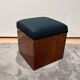Art Deco Cubic Stool in Walnut Veneer, France, 1930s