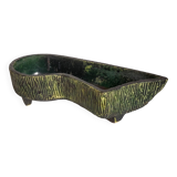 Vintage free-form tripod ceramic cactus planter