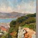 Mediterranean coastal scene, oil on canvas signed