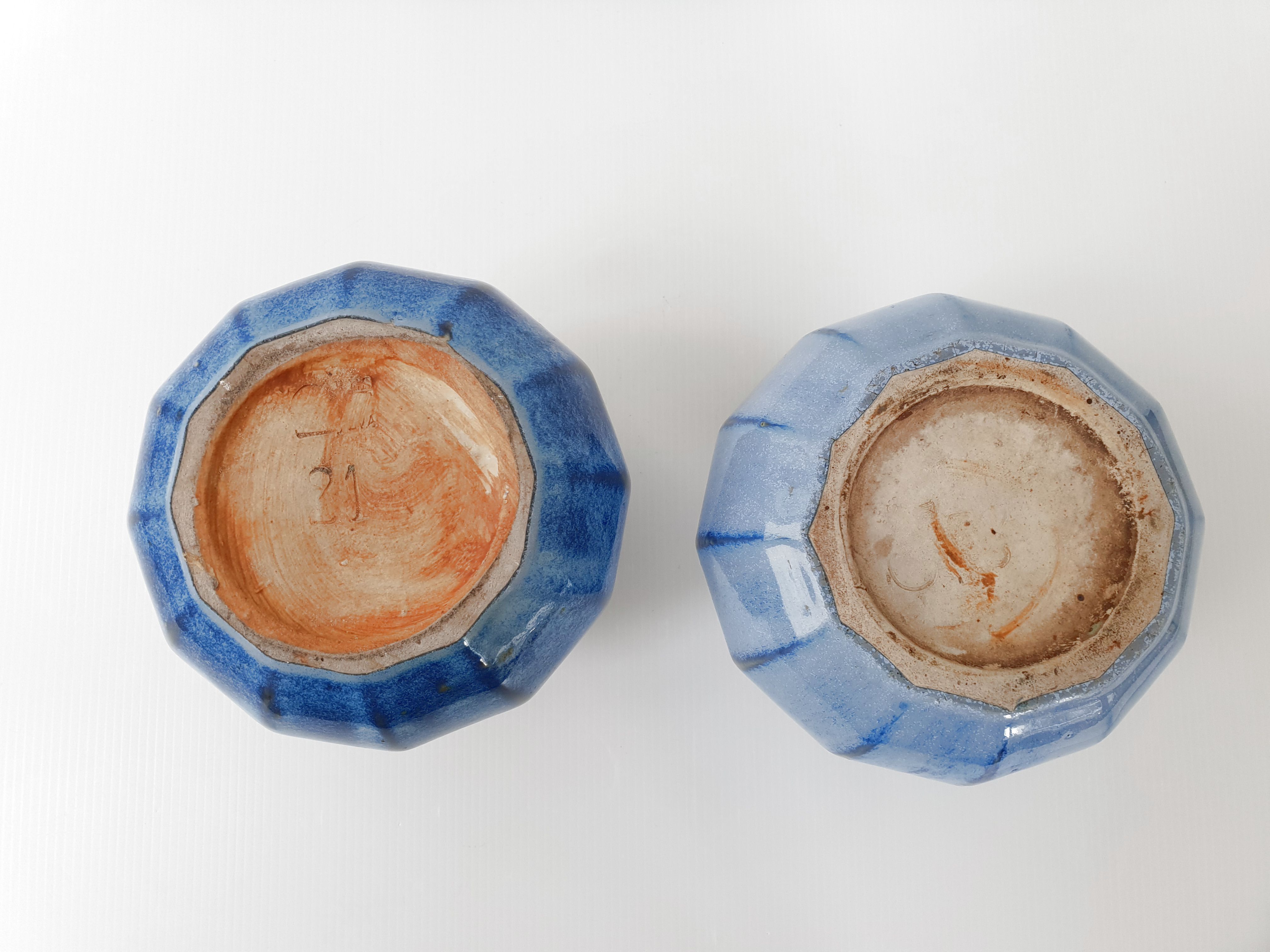 Pair of vintage sandstone vases