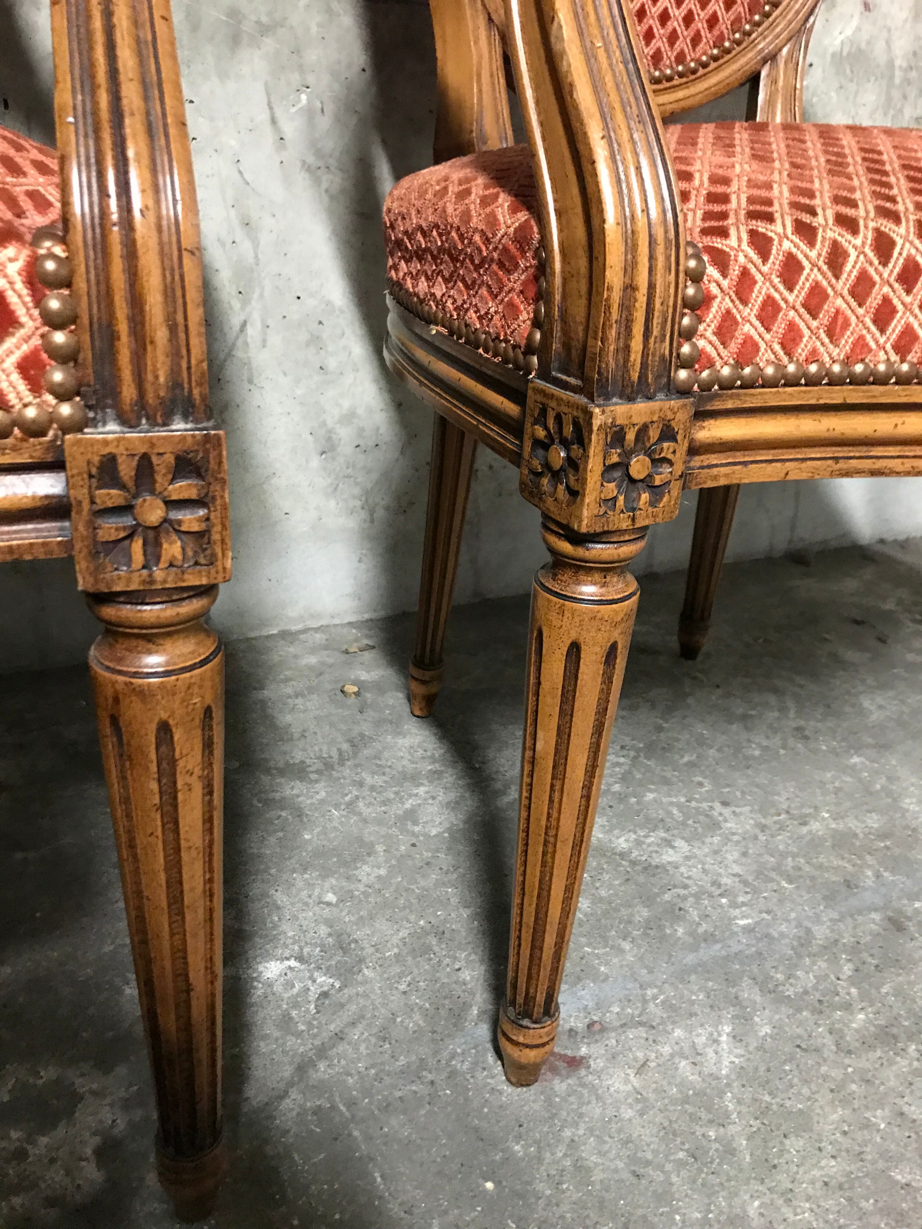 Pair of convertibles Louis XVI armchairs