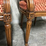 Pair of convertibles Louis XVI armchairs