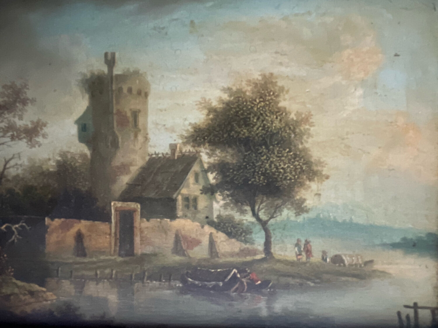 Small painting: oil on panel - lively landscape