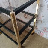 Metal and smoked glass trolley erard (france)