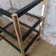 Metal and smoked glass trolley erard (france)