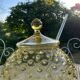 Vintage punch service in amber glass, Empoli style, 1960s-70s.