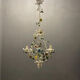 Lustre italien Tole Flower années 1960