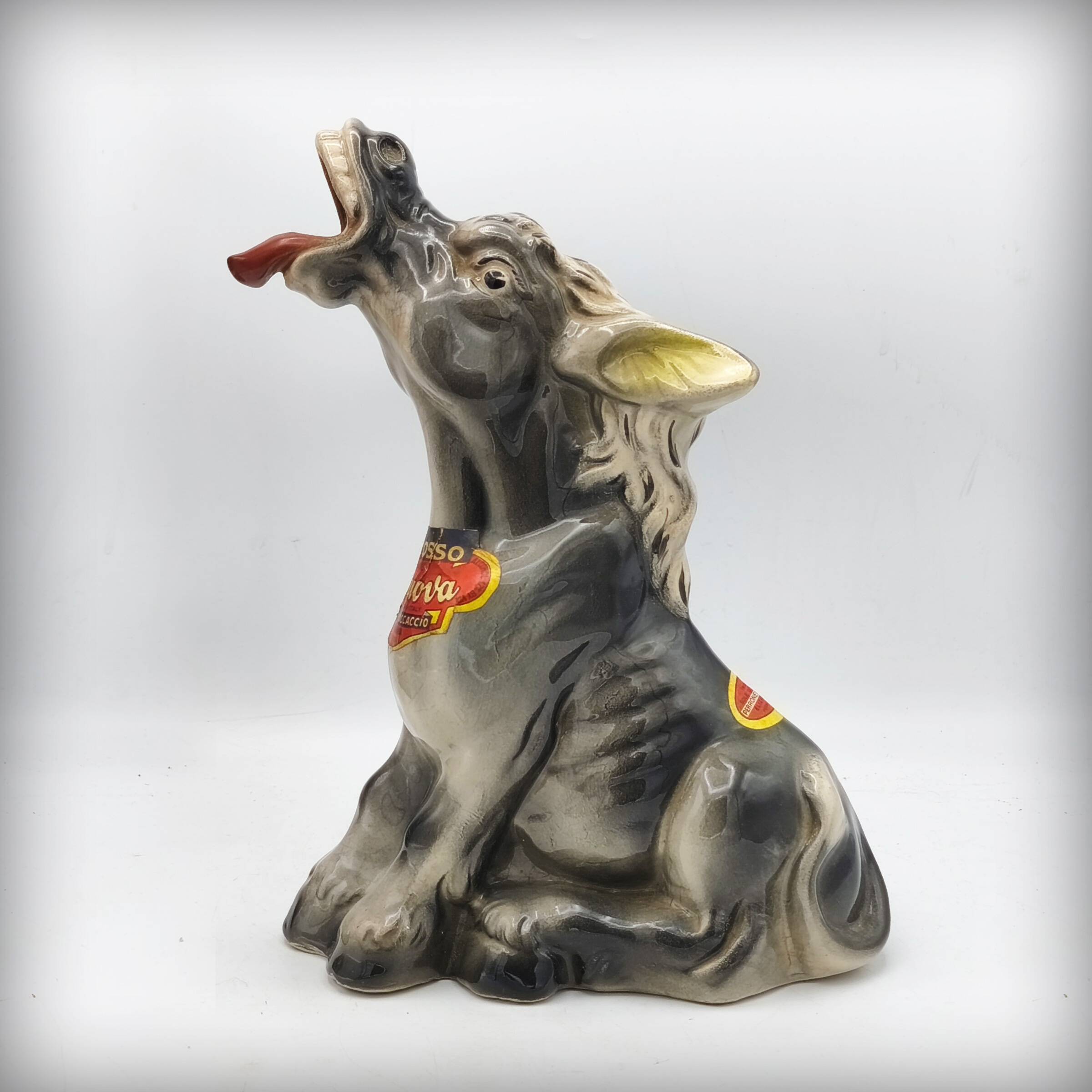 Bouteille zoomorphe âne en céramique par Casa Nuova Boccaccio, Italie, 1960