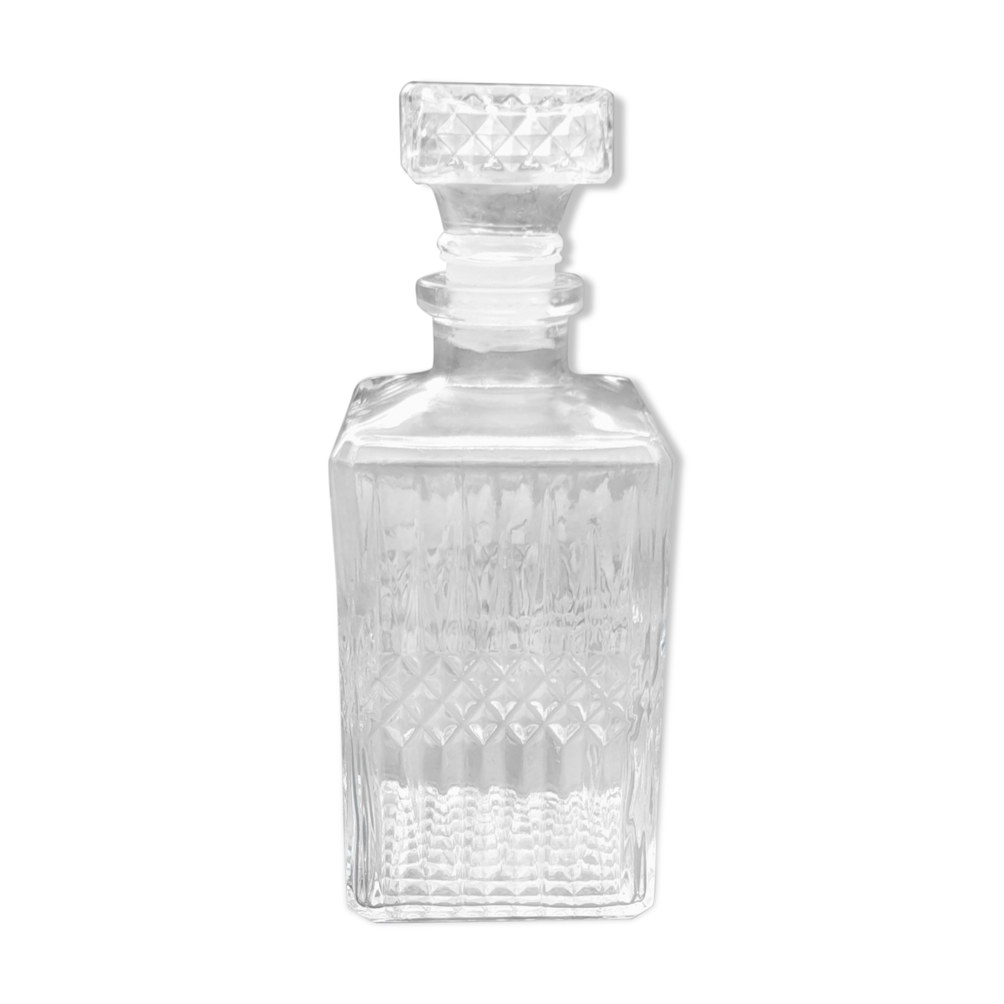 Whisky carafe, chissed glass, circa 1970's