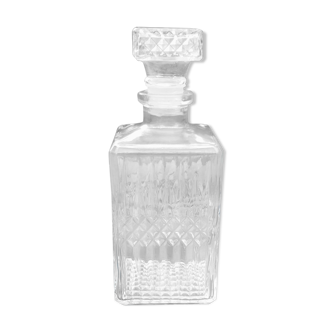 Whisky carafe, chissed glass, circa 1970's