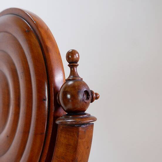 Mahogany Psyche barber mirror - Turned Wood 19th century