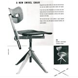 Swedish Industrial Architect Office Desk Chair by  Odelberg & Olsen, 1940s