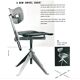 Swedish Industrial Architect Office Desk Chair by  Odelberg & Olsen, 1940s
