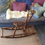 Rattan rocking horse