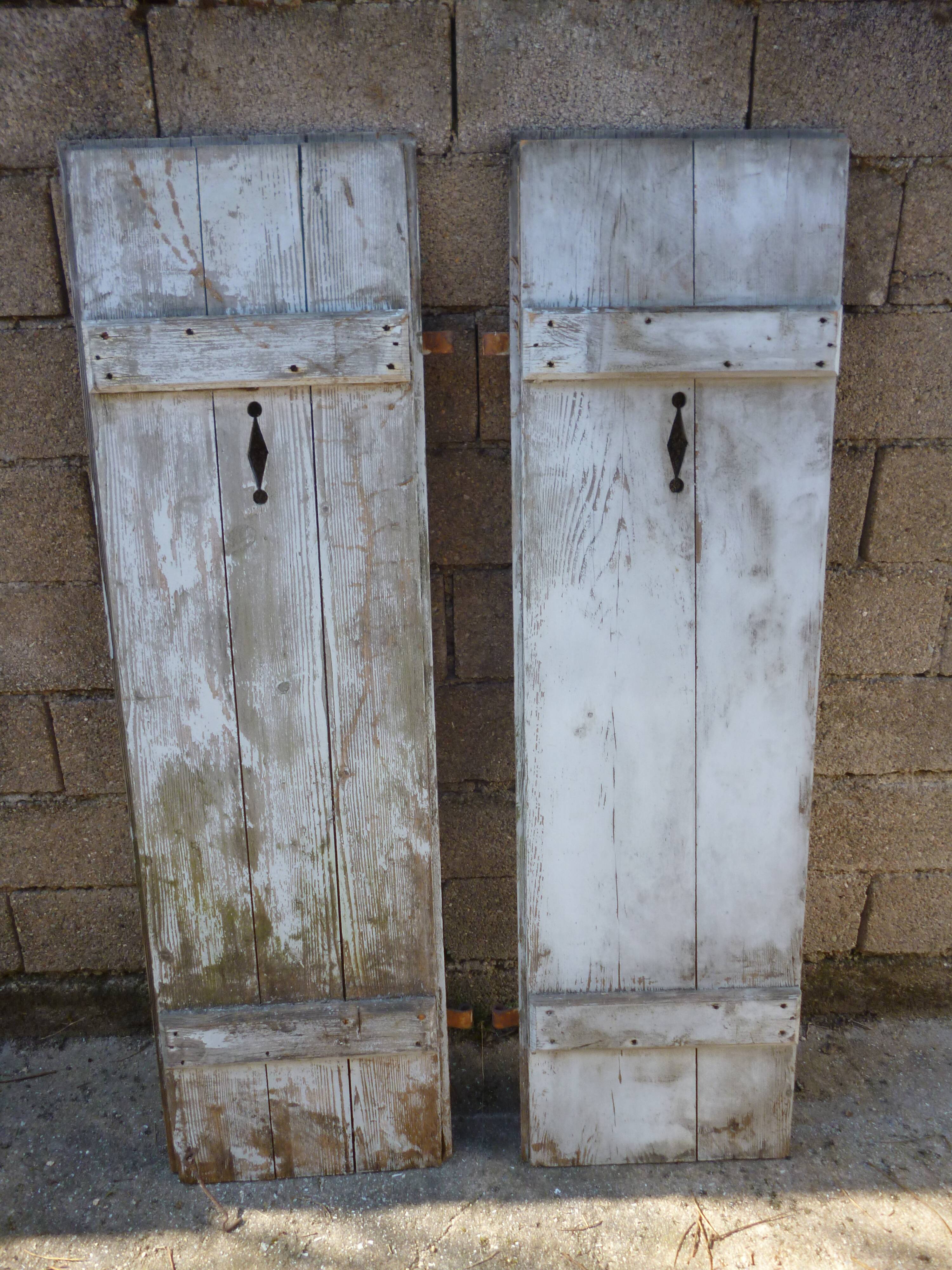 Pair of old shutters