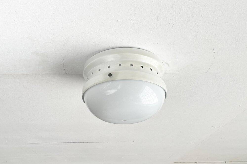 Mid-century Italian space age ceiling lamp by Gianemilio, Pietro and Anna Monti for Kartell, 1950s.