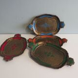Set of 4 small Venetian trays, 1970 Italy