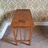 Old wooden desk with bars