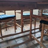 Table anglaise ovale 2 fauteuils et 4 chaises