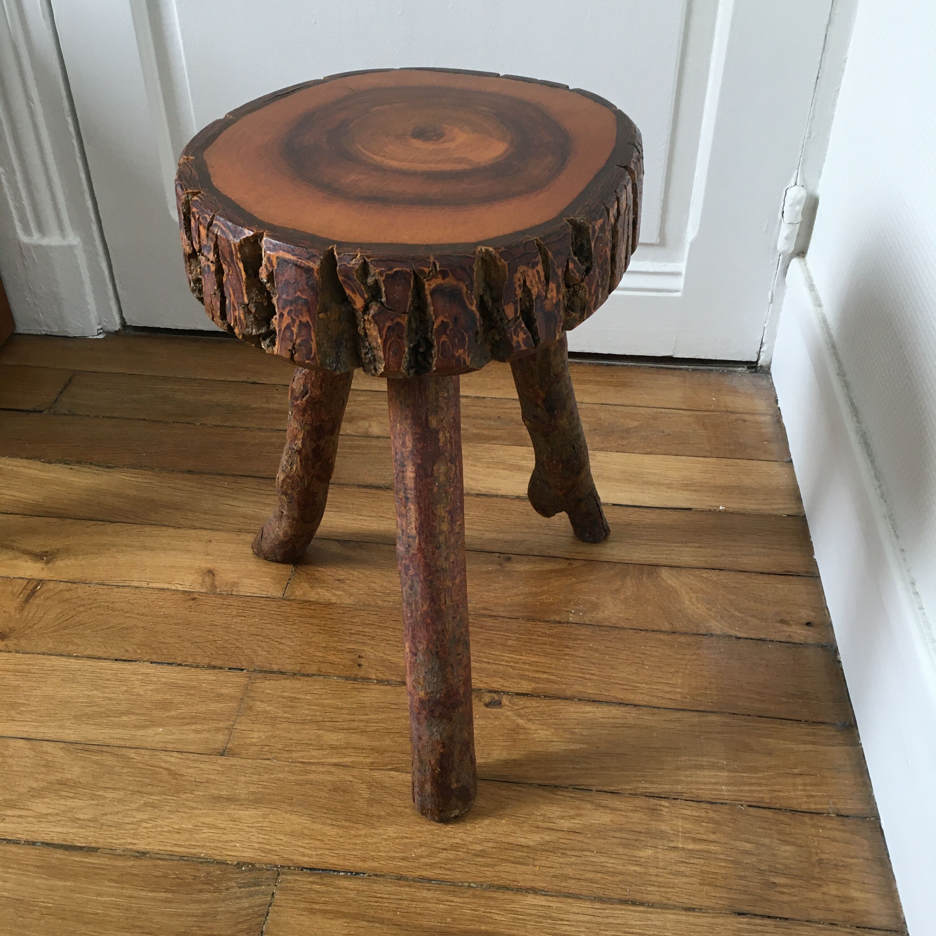 Brutalist tripod stool