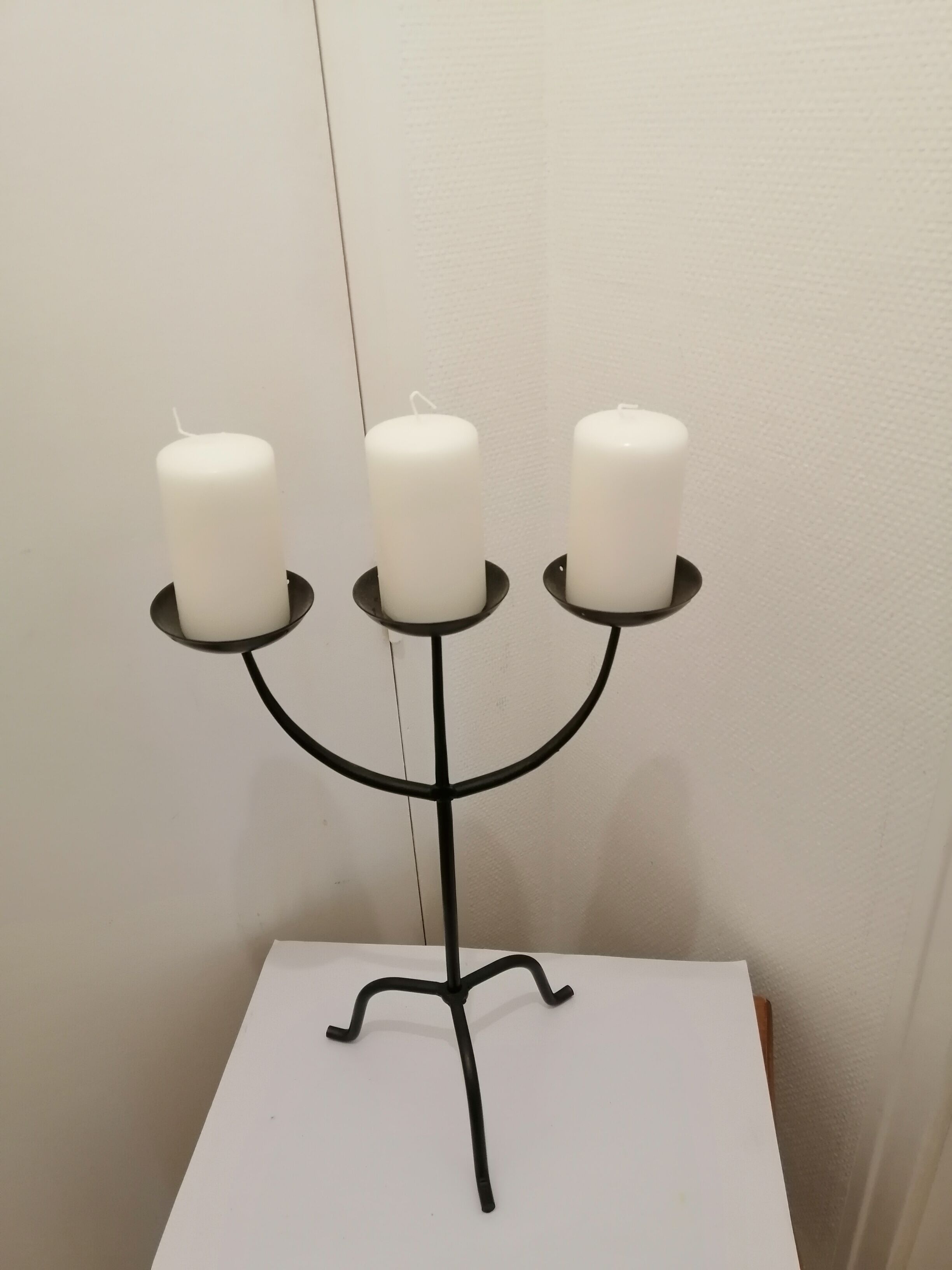 Candle holder wrought iron candle