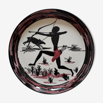 Jacques Molin 1932-36 decorative plate "Archer"