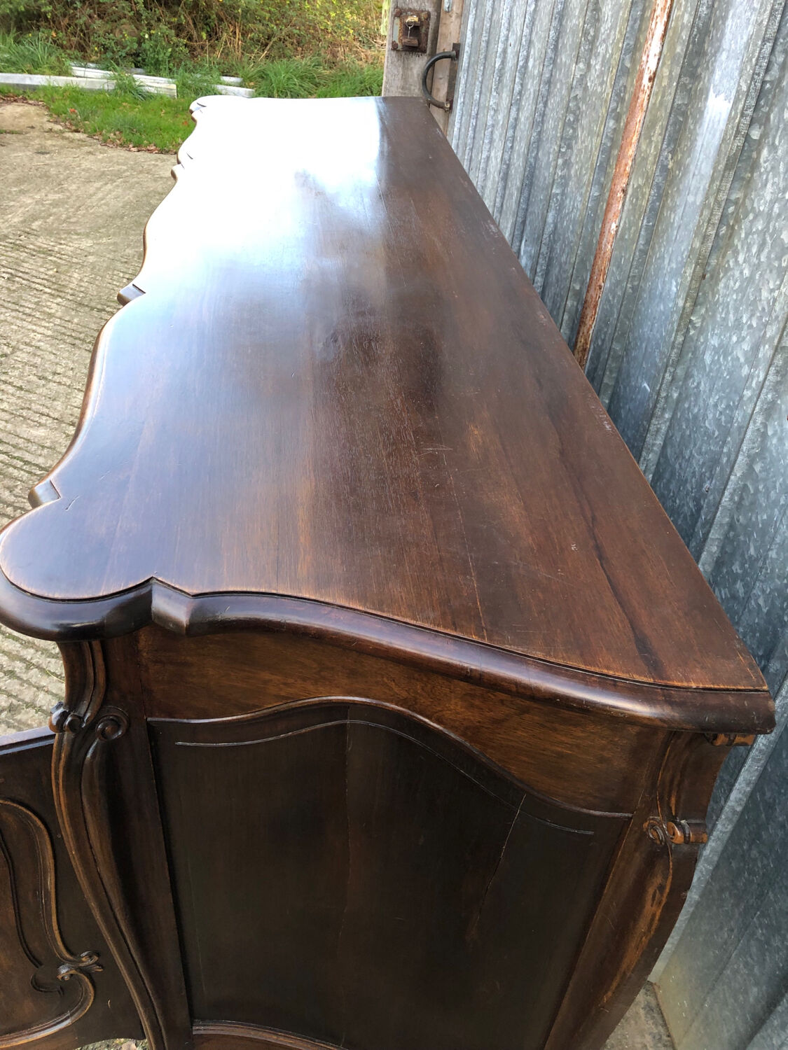 Louis XV style sideboard in solid walnut
