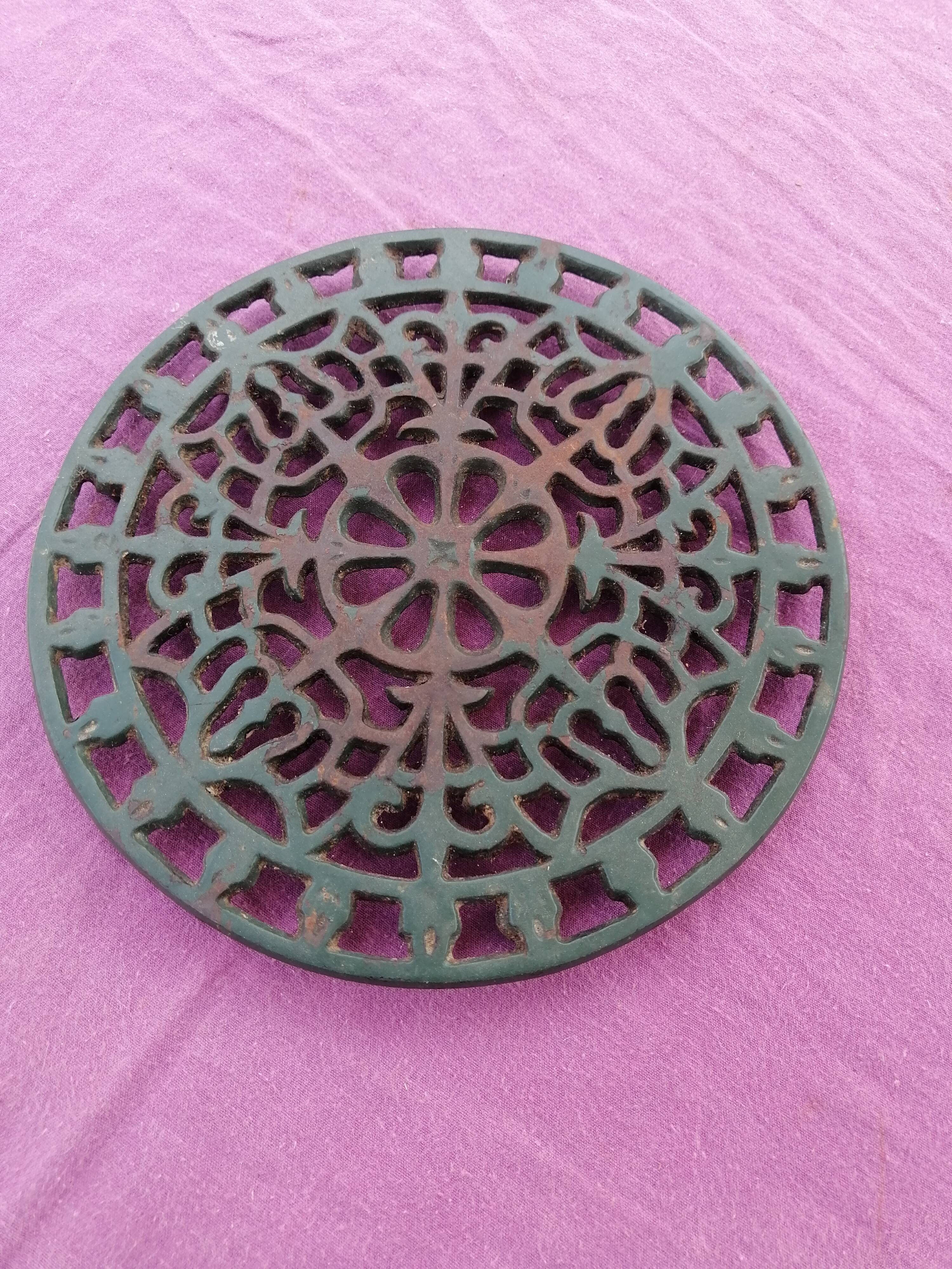 Vintage cast iron underside