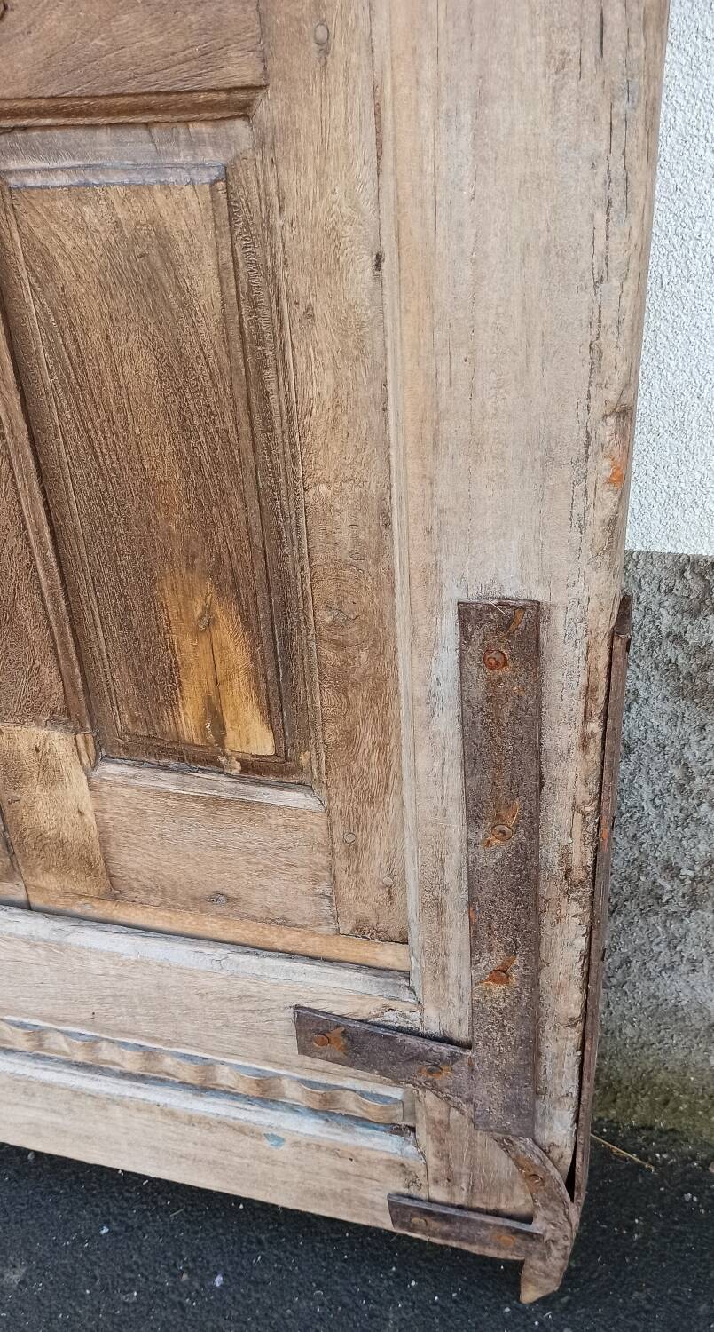 Large old double wooden door