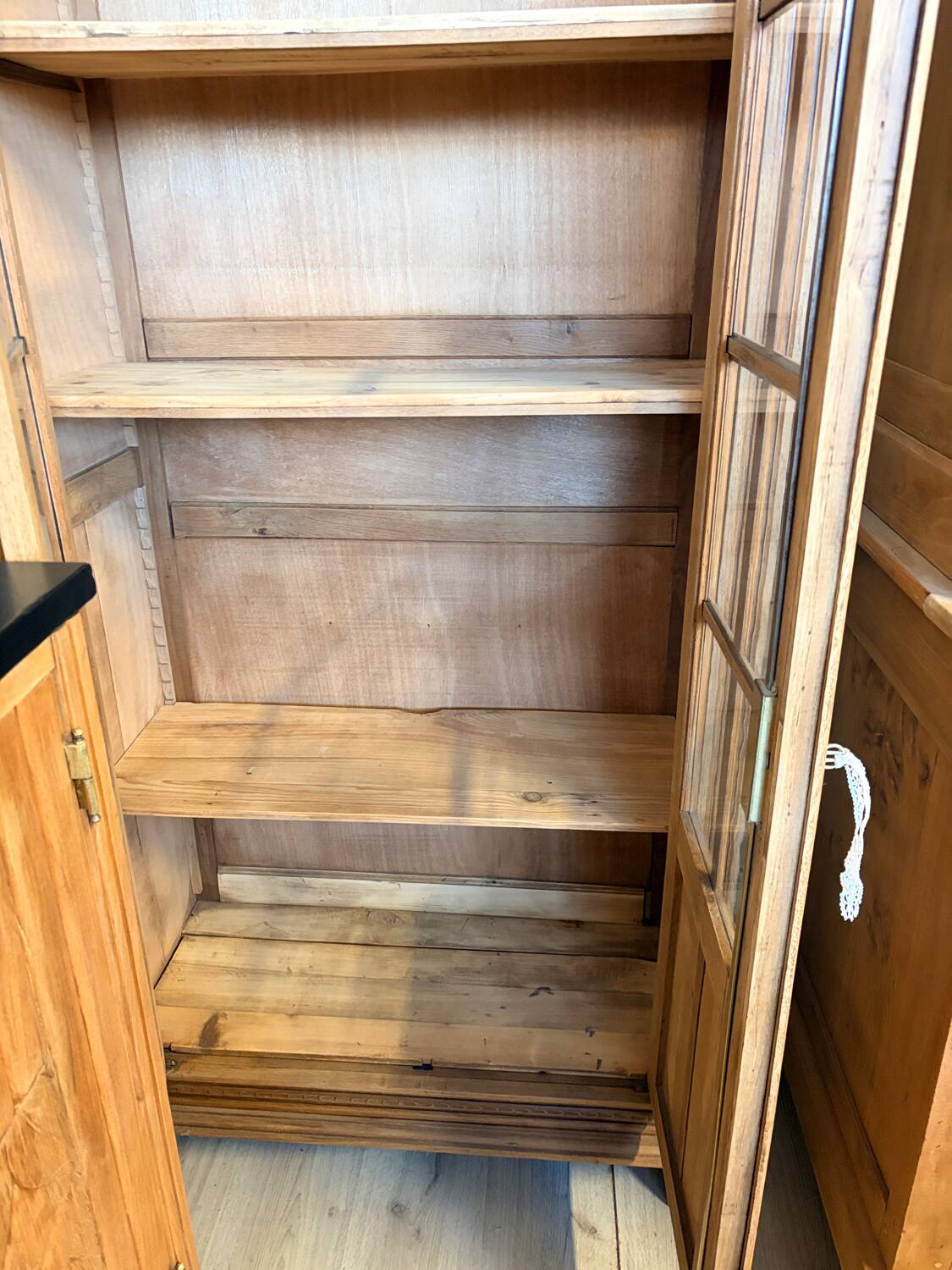 Oak display cabinet