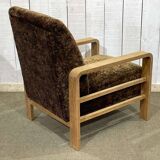 1930s Art Deco oak armchair