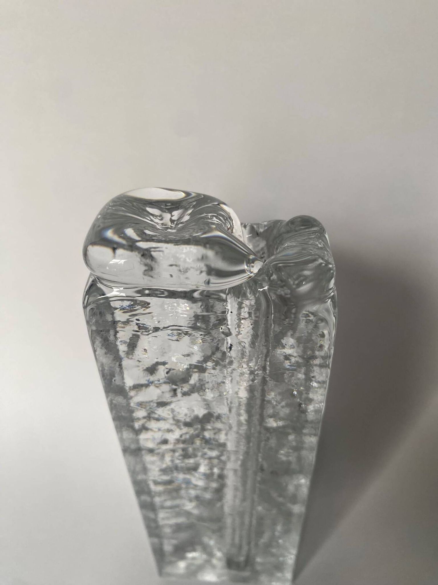 Frosted glass vase from the 1970s