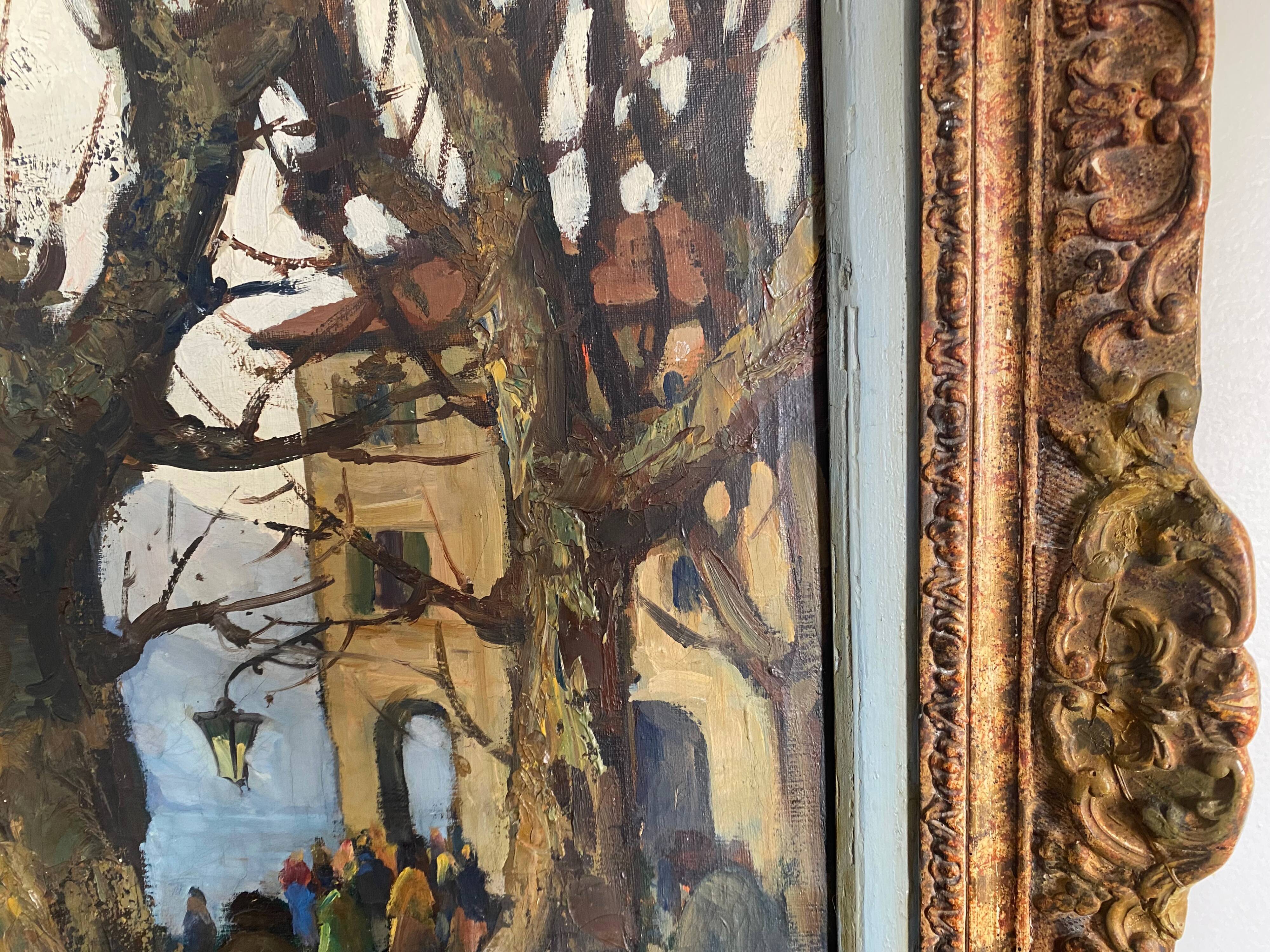 Hst painting "lake orta" cusio italy pino pessina da castanedo (1911 / 1991)