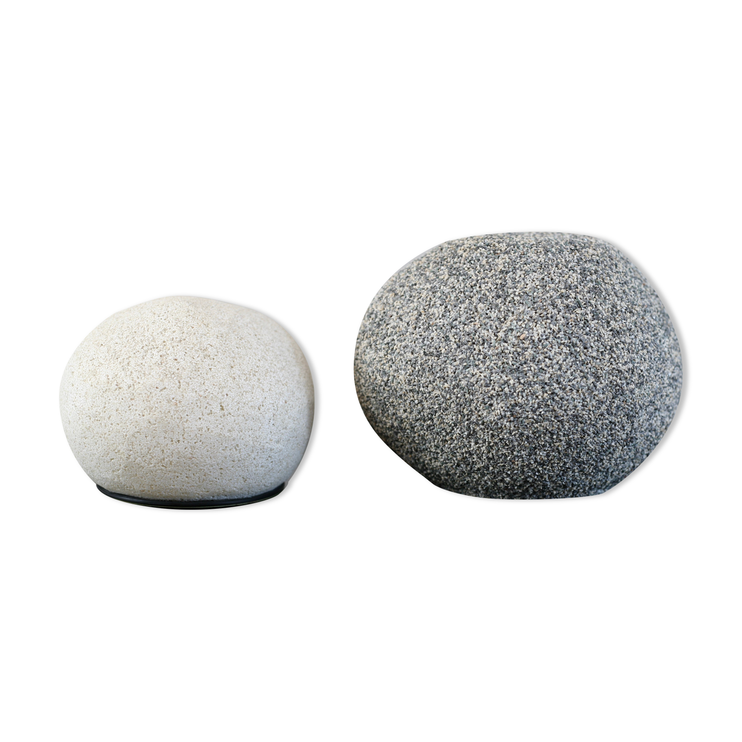 Pair of lamp "pebble". Resin. France, circa 1970