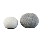 Pair of lamp "pebble". Resin. France, circa 1970