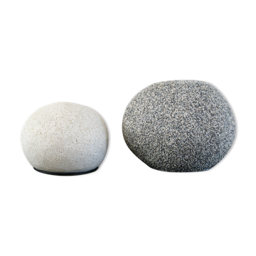 Pair of lamp "pebble". Resin. France, circa 1970